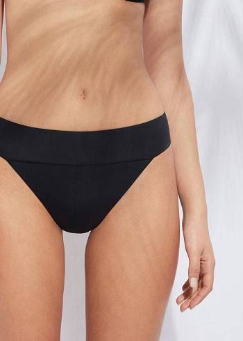 Női Calzedonia High Derekú Brazilian Indonesia Eco Bikini Alsó Fekete | HU1420LH
