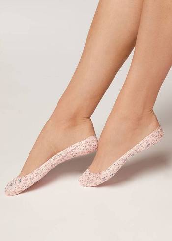 Női Calzedonia Invisible with Motif Zokni Rózsaszín | HU2214UT