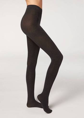 Női Calzedonia Opaque 150 Denier in Eco Pamut Harisnyanadrág Szürke | HU1055KI