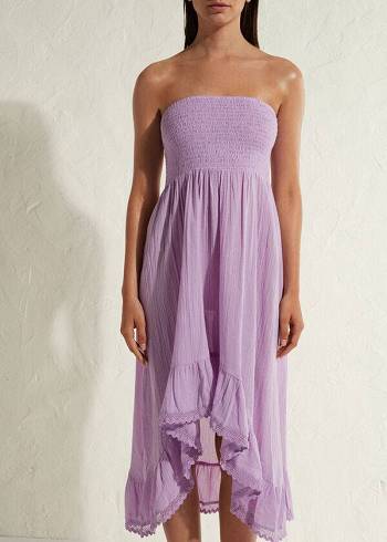 Női Calzedonia Pamut Convertible Ruha Cover Ups Lila | HU2068JJ