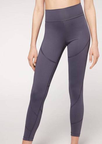 Női Calzedonia Performance Sport Leggings Sötétkék | HU2670DN