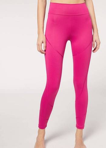Női Calzedonia Performance Sport Leggings Rózsaszín | HU2671SO
