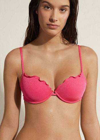 Női Calzedonia Push Up Formentera Bikini Felsők Rózsaszín | HU1941ZG