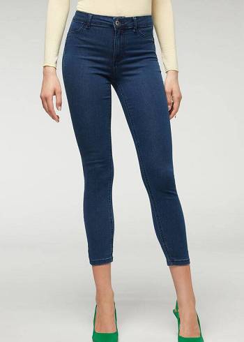 Női Calzedonia Push-up and soft touch Farmer Nadrág Sötétkék | HU2609EX