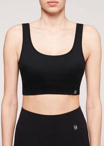 Női Calzedonia Seamless Bordázott Cover Ups Fekete | HU2110UT
