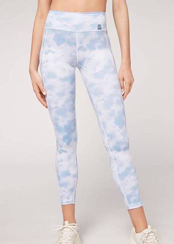 Női Calzedonia Soft Touch Sport Leggings Kék | HU2689ZG