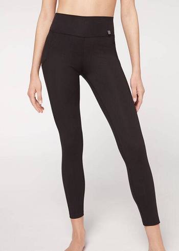 Női Calzedonia Soft Touch Sport Leggings Fekete | HU2690LH