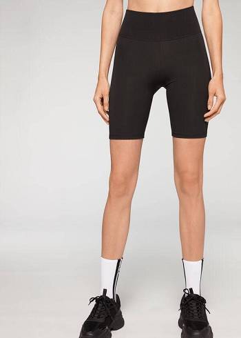 Női Calzedonia Sport Bike Leggings Fekete | HU2621JJ