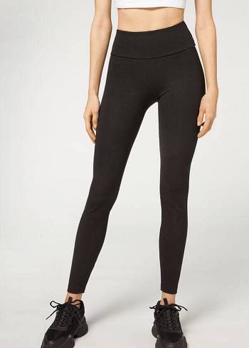 Női Calzedonia Total Shaper Leggings Fekete | HU2704YU
