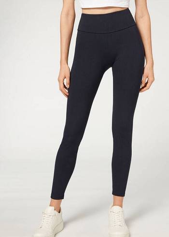 Női Calzedonia Total Shaper Leggings Kék | HU2703UT
