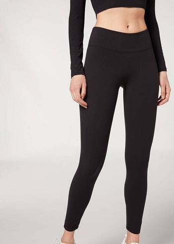 Női Calzedonia Ultra Light Active Leggings Fekete | HU2706RW