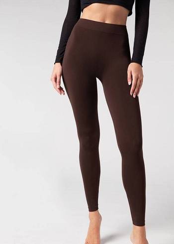Női Calzedonia Ultra-Opaque Microfiber Leggings Barna | HU2707EX